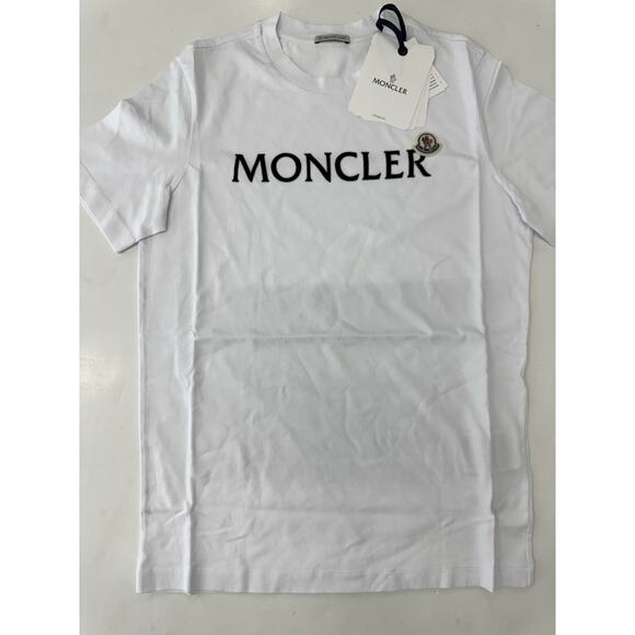 Moncler flocked-logo cotton T-shirt XS NWT!